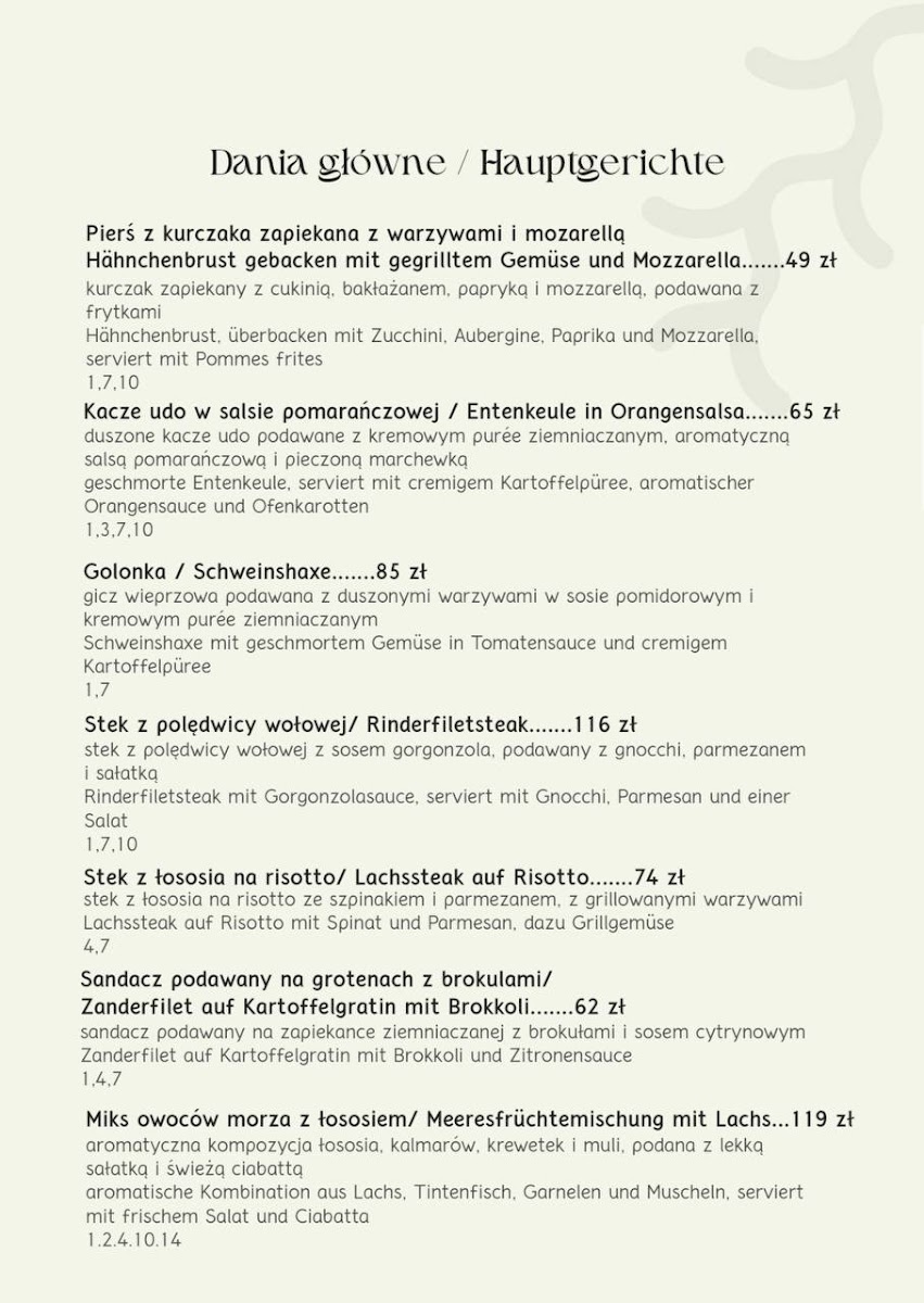 Menu Toscana | Włoska Restauracja | Świnoujście-1