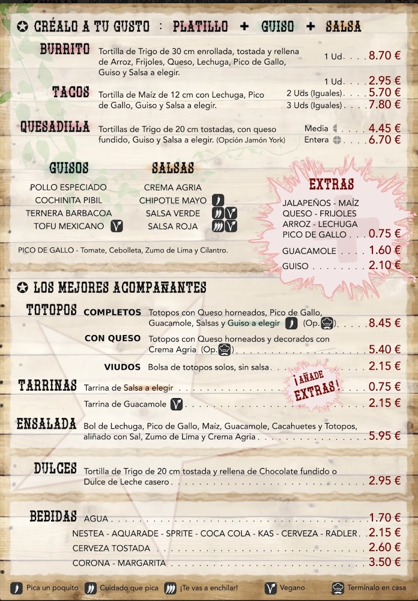 Menu Totopo Barakaldo Mexican Food-1