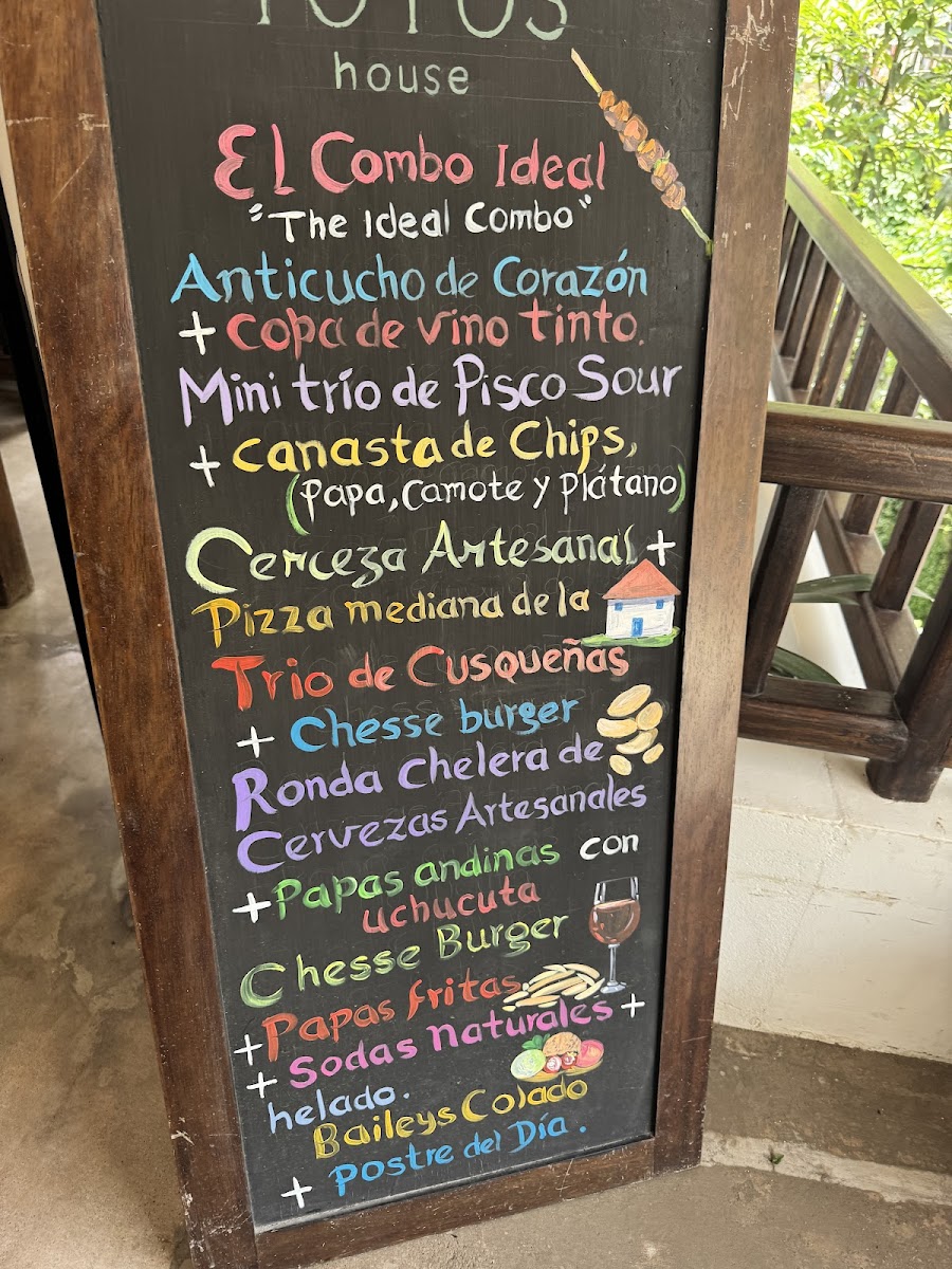 Menu Toto's House-1