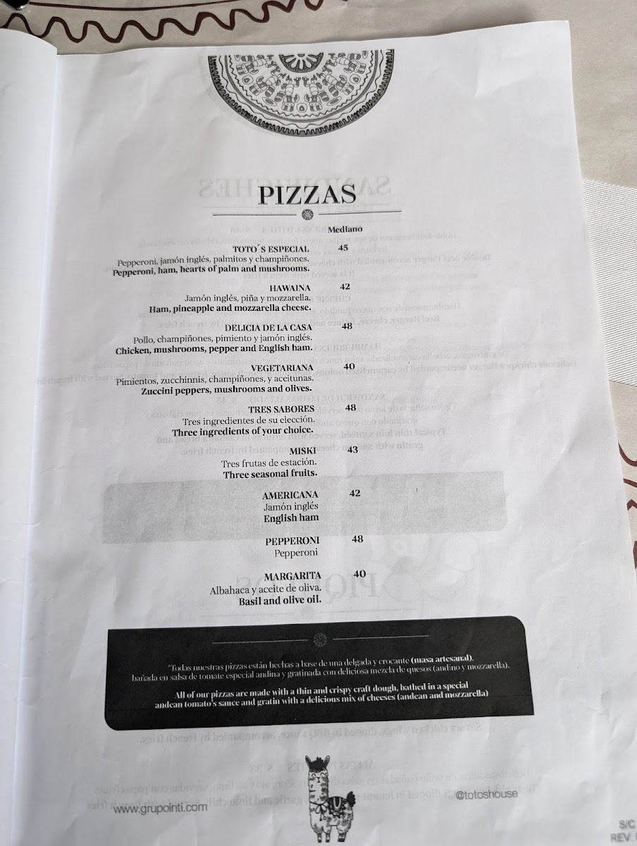 Menu Toto's House-3