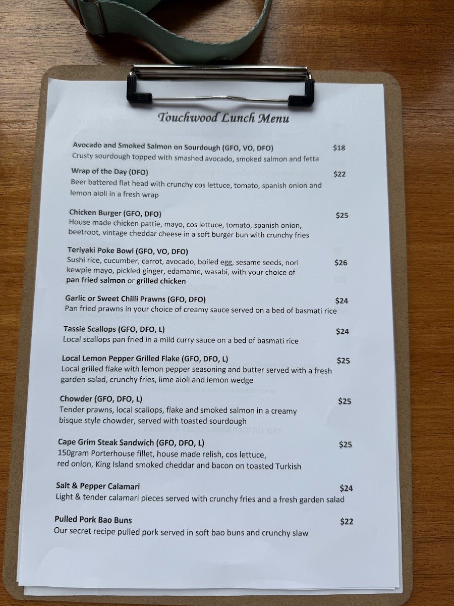 Menu Touchwood Cafe Stanley-1