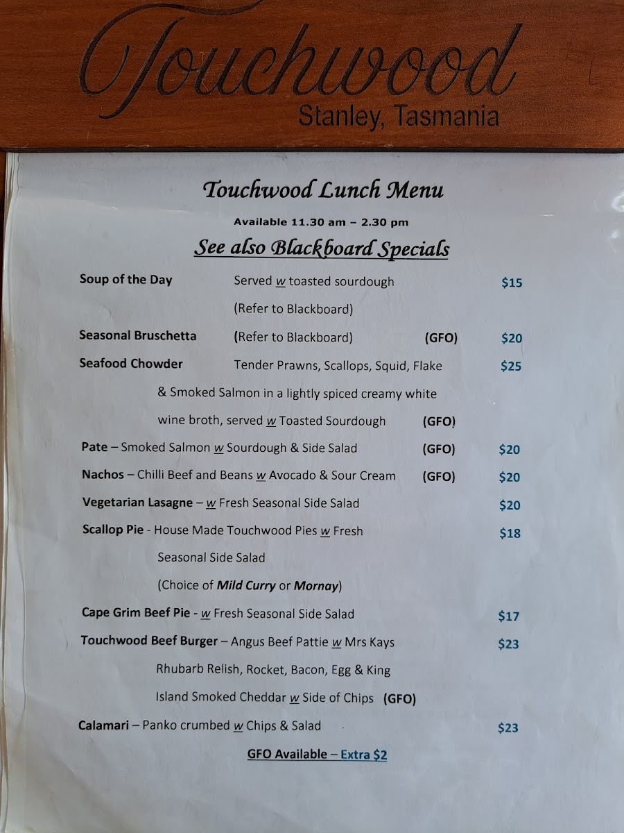 Menu Touchwood Cafe Stanley-3