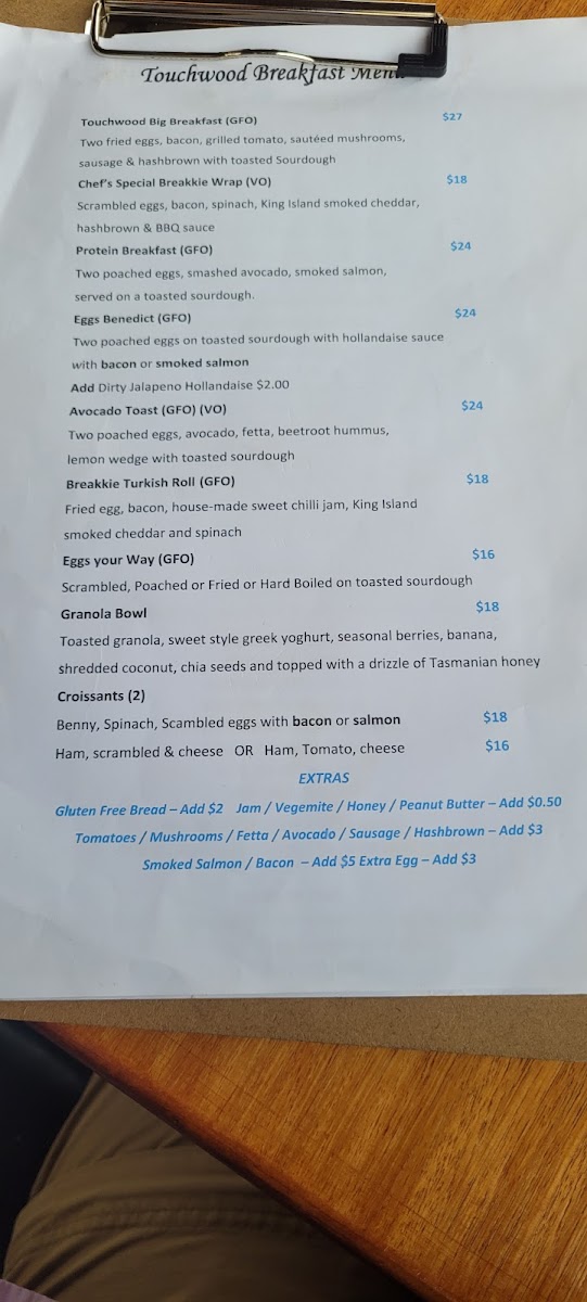 Menu Touchwood Cafe Stanley-7