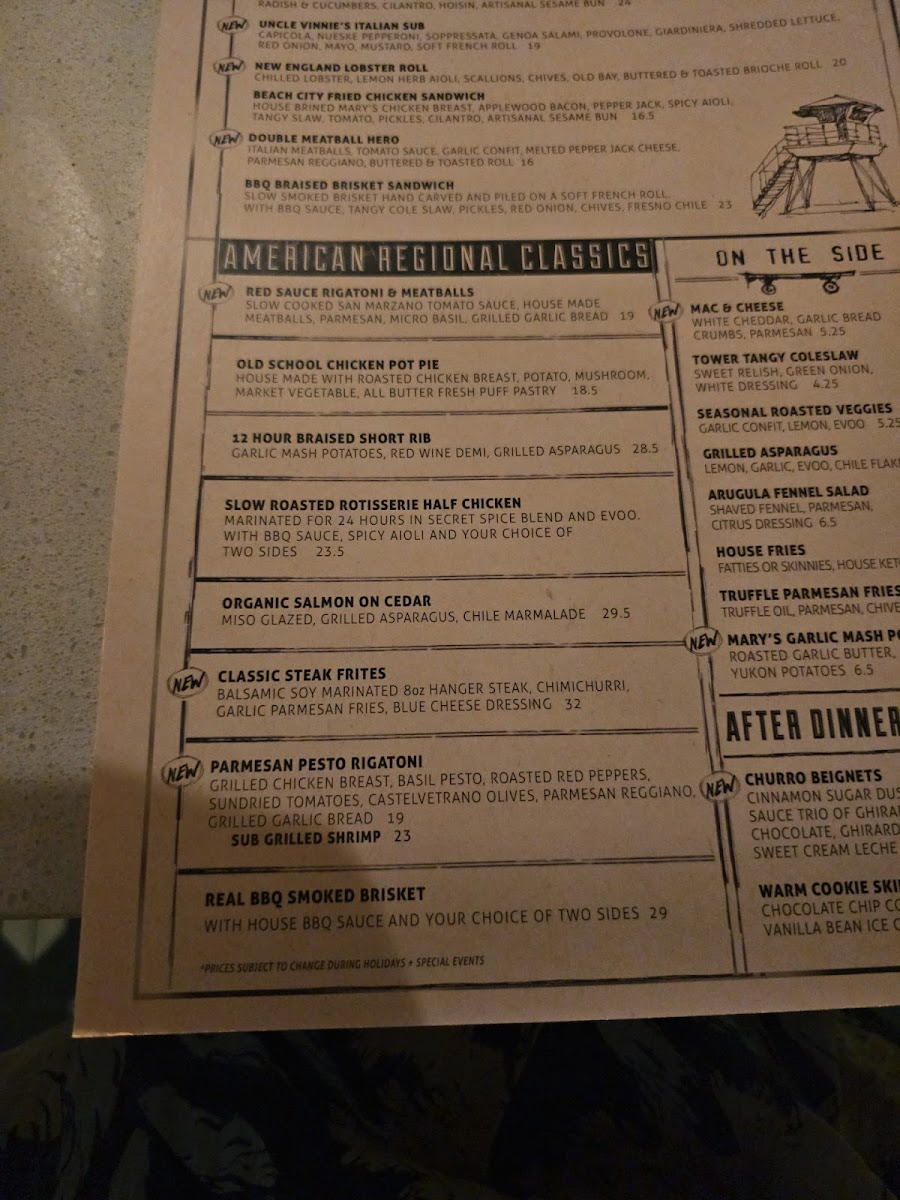Menu Tower 12-10