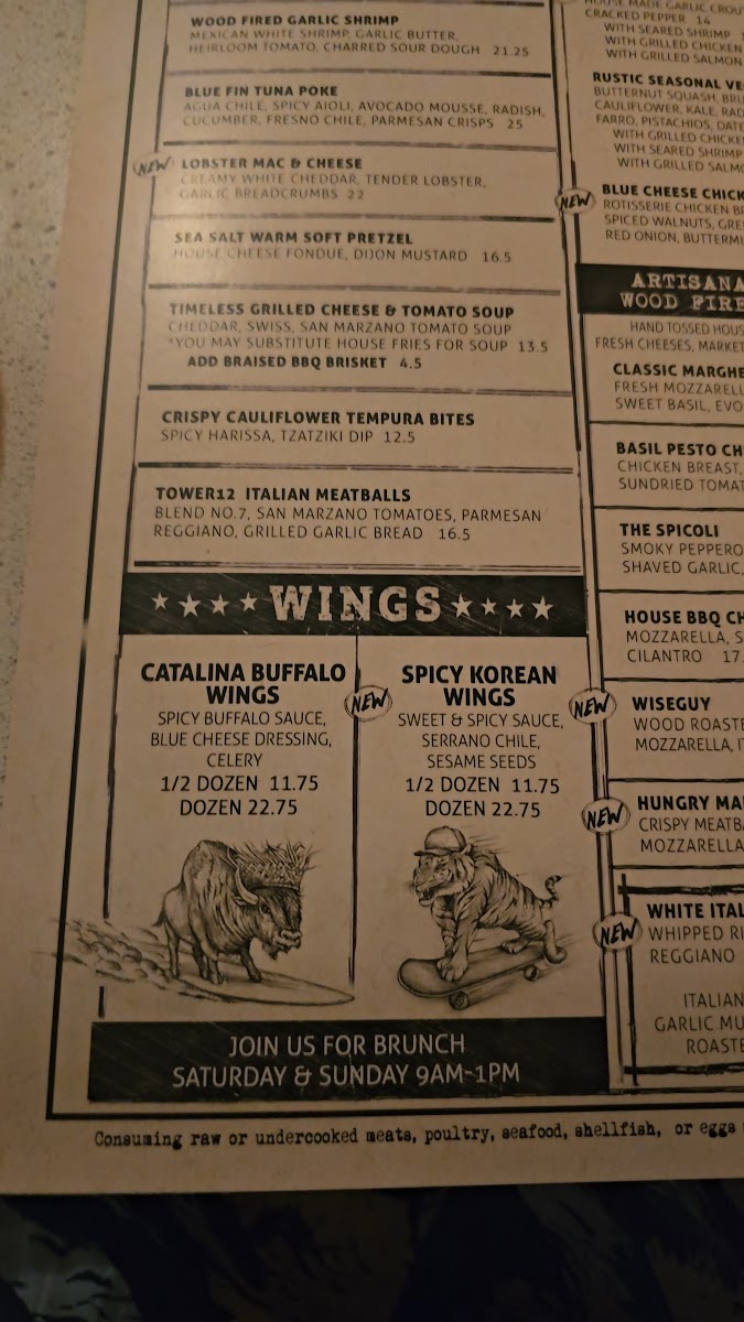 Menu Tower 12-2