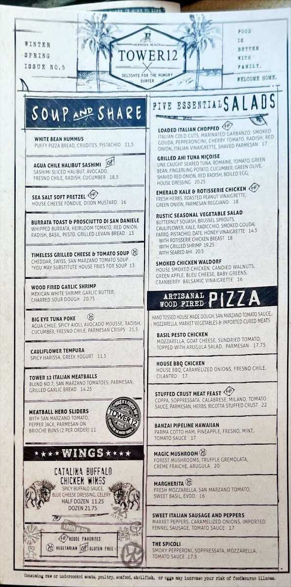 Menu Tower 12-4