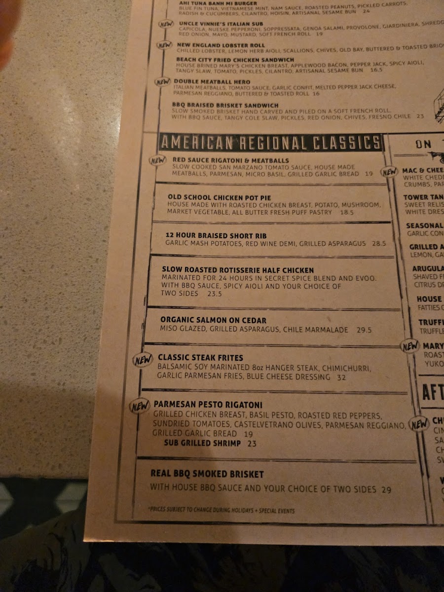 Menu Tower 12-6