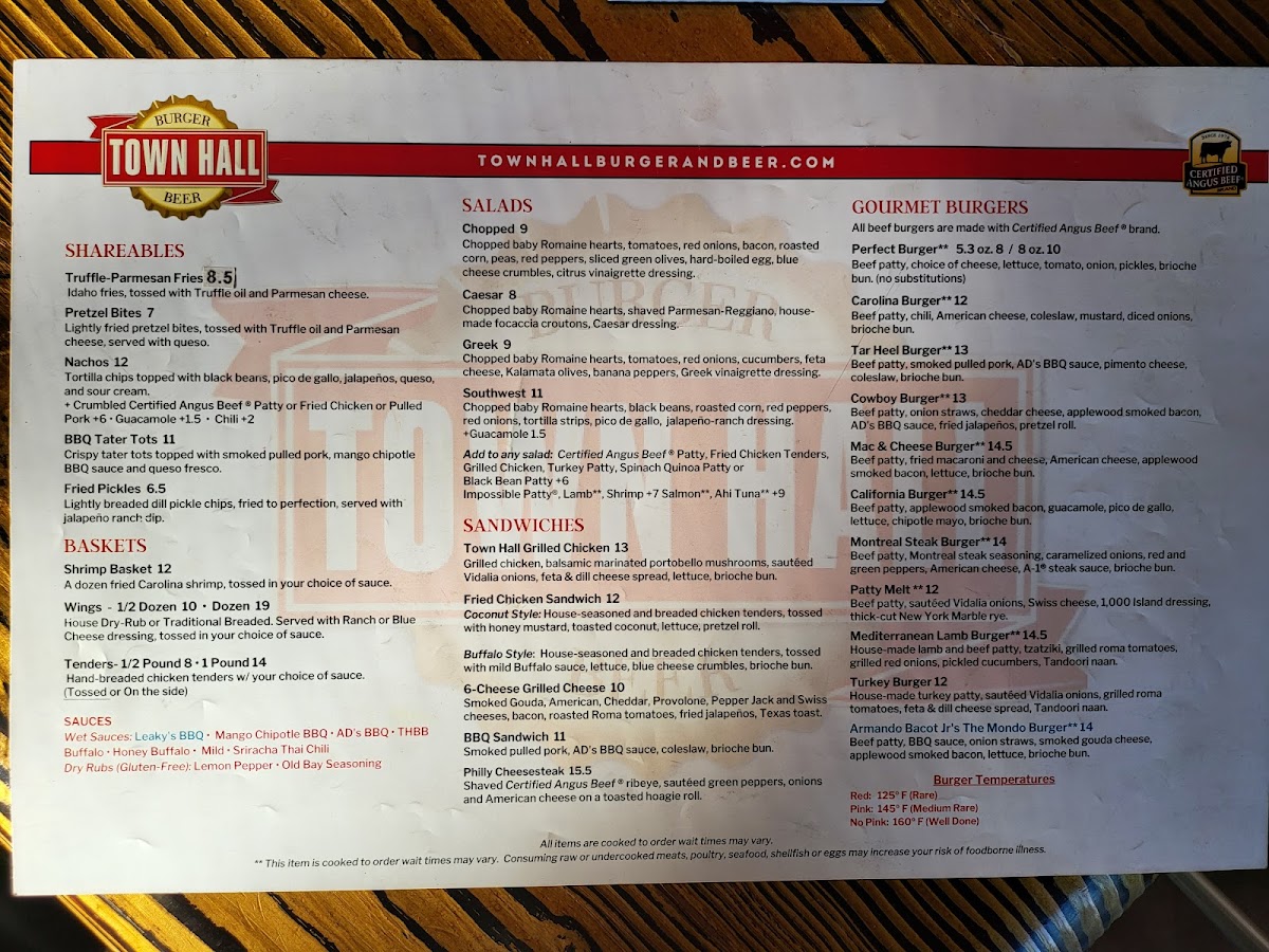 Menu Town Hall Burger & Beer-3