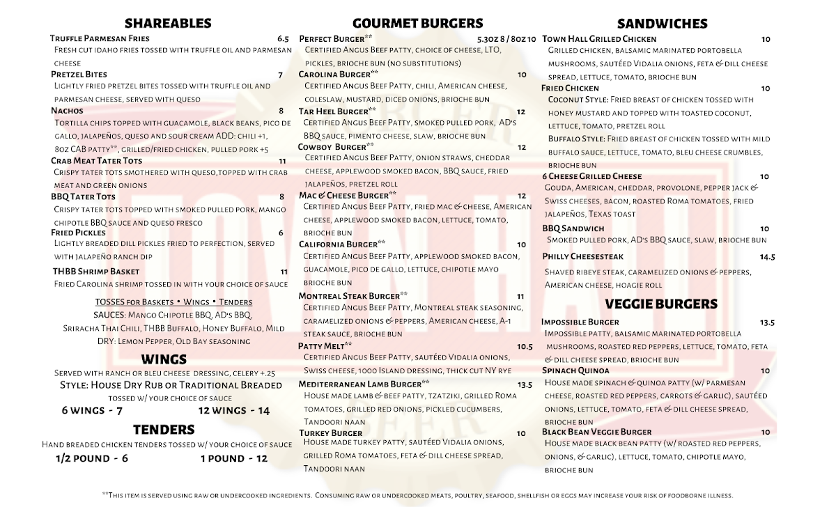 Menu Town Hall Burger & Beer-5