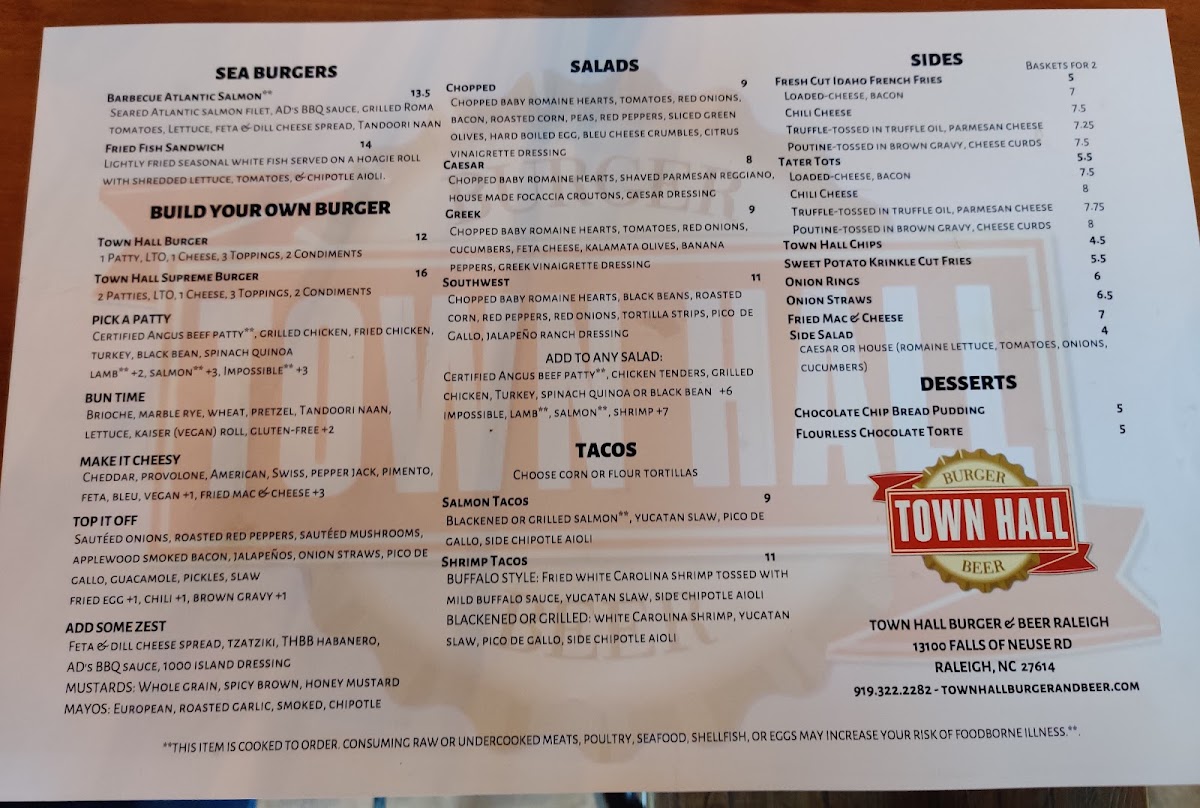 Menu Town Hall Burger & Beer-8
