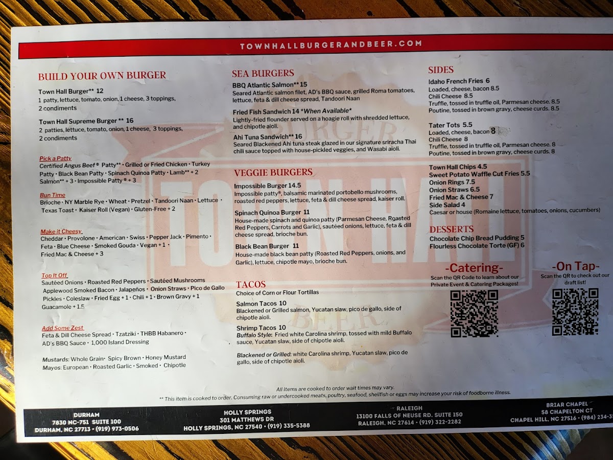 Menu Town Hall Burger & Beer-9