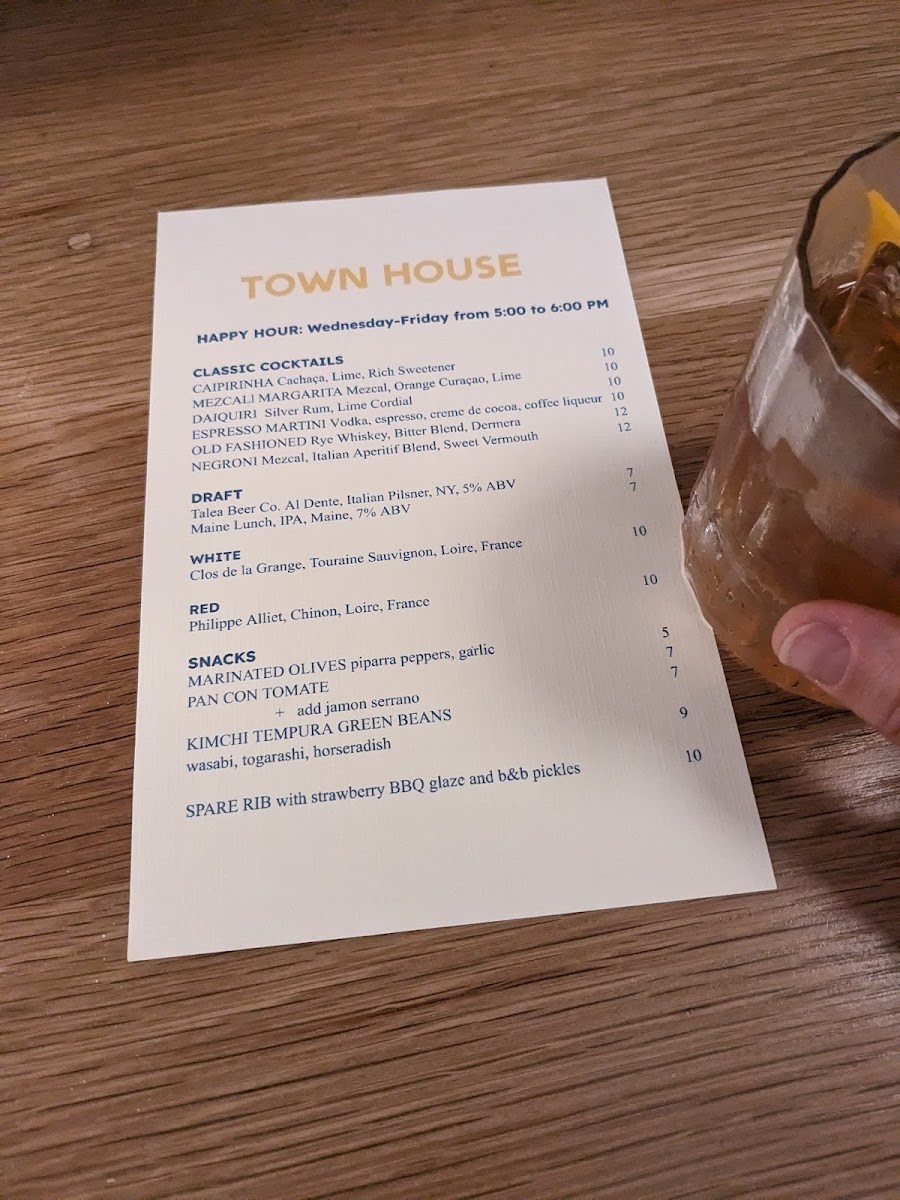 Menu Town House Kitchen + Drinks-1