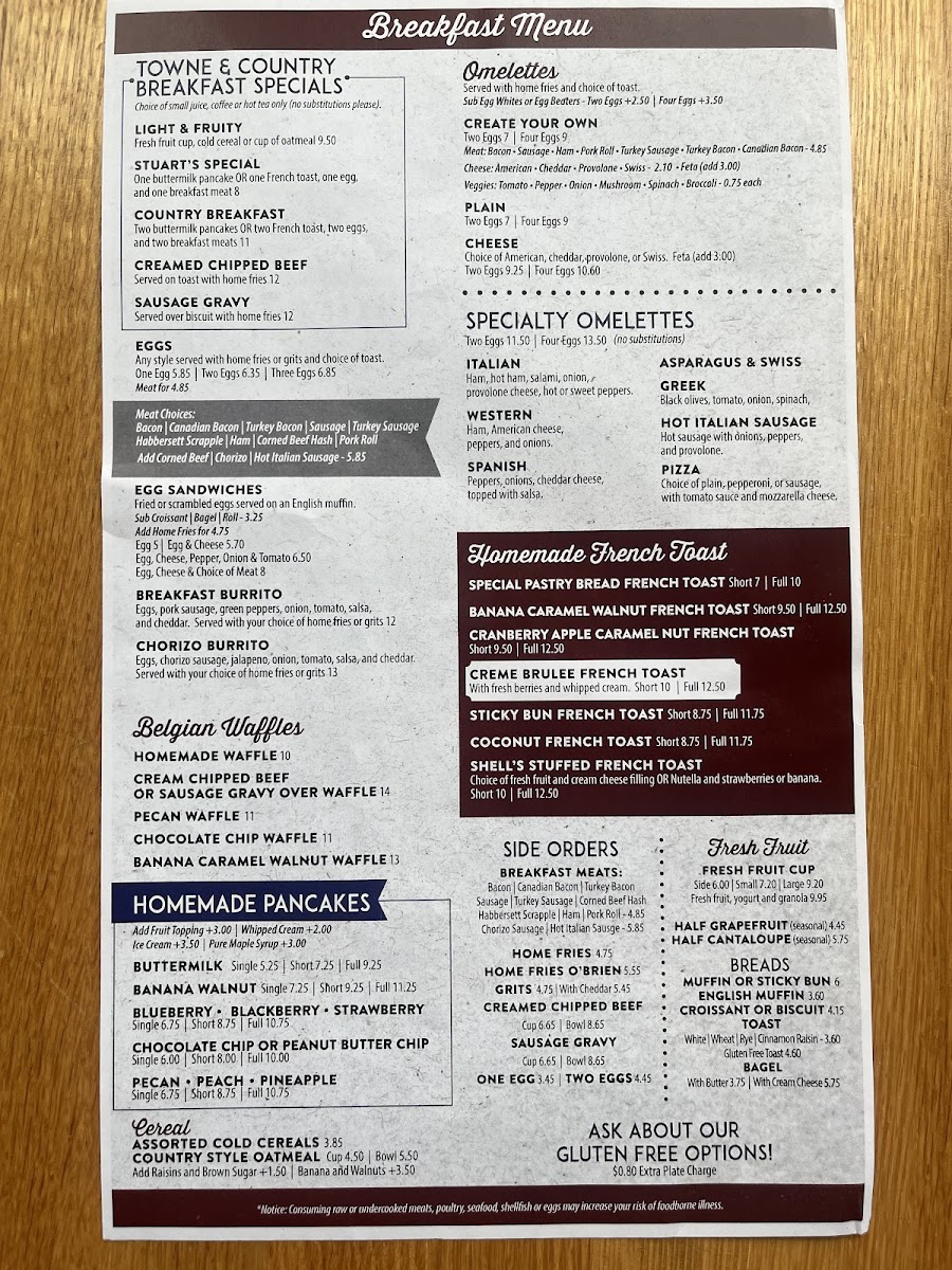 Menu Towne And Country Cafe-2
