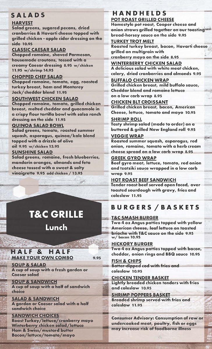 Menu Towne & Country Grille/bakery-8