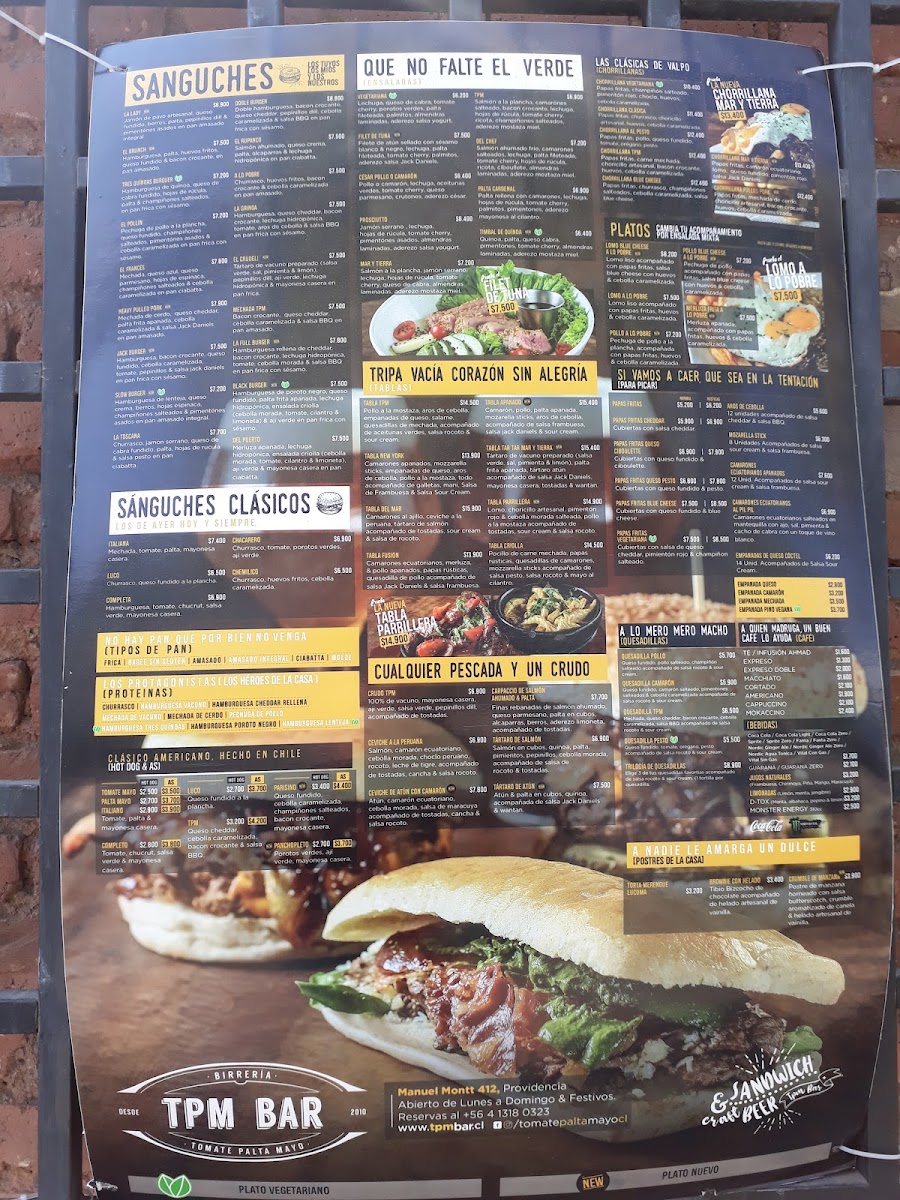 Menu Tpm Bar Manuel Montt-8