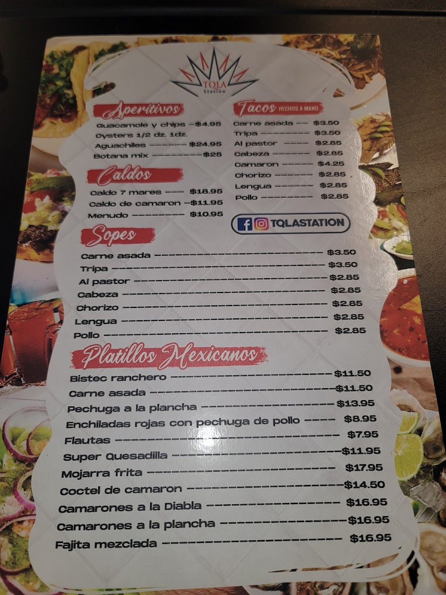 Menu Tqla Station-1