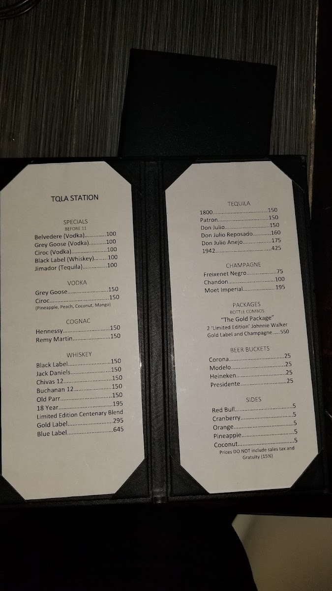 Menu Tqla Station-3
