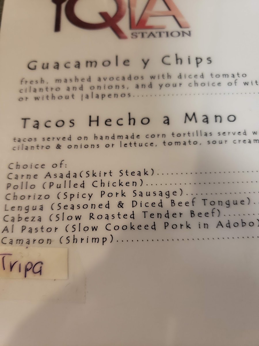 Menu Tqla Station-6
