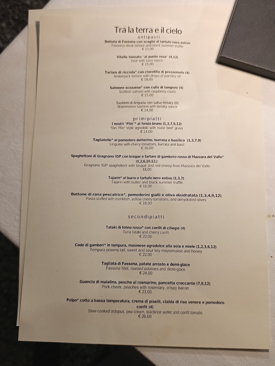 Menu Tra La Terra E Il Cielo-1