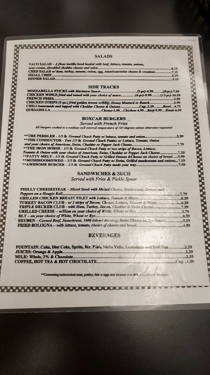 Menu Track's End-1