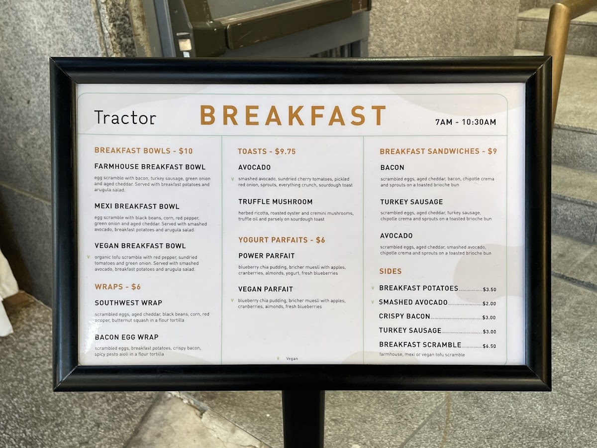 Menu Tractor Everyday Healthy Foods - Marine Building-3