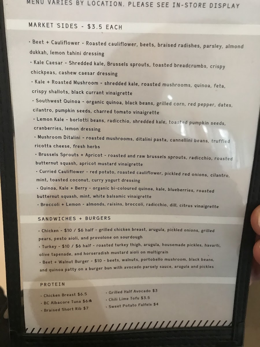 Menu Tractor Everyday Healthy Foods - Marine Building-7