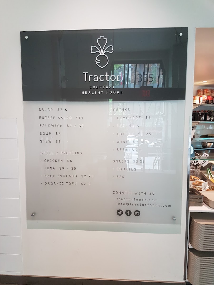 Menu Tractor Everyday Healthy Foods - Marine Building-9