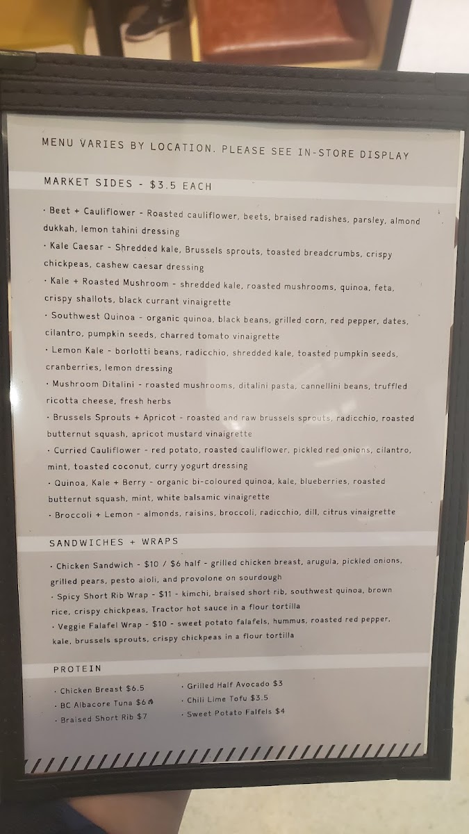 Menu Tractor Everyday Healthy Foods - Pender & Granville-5