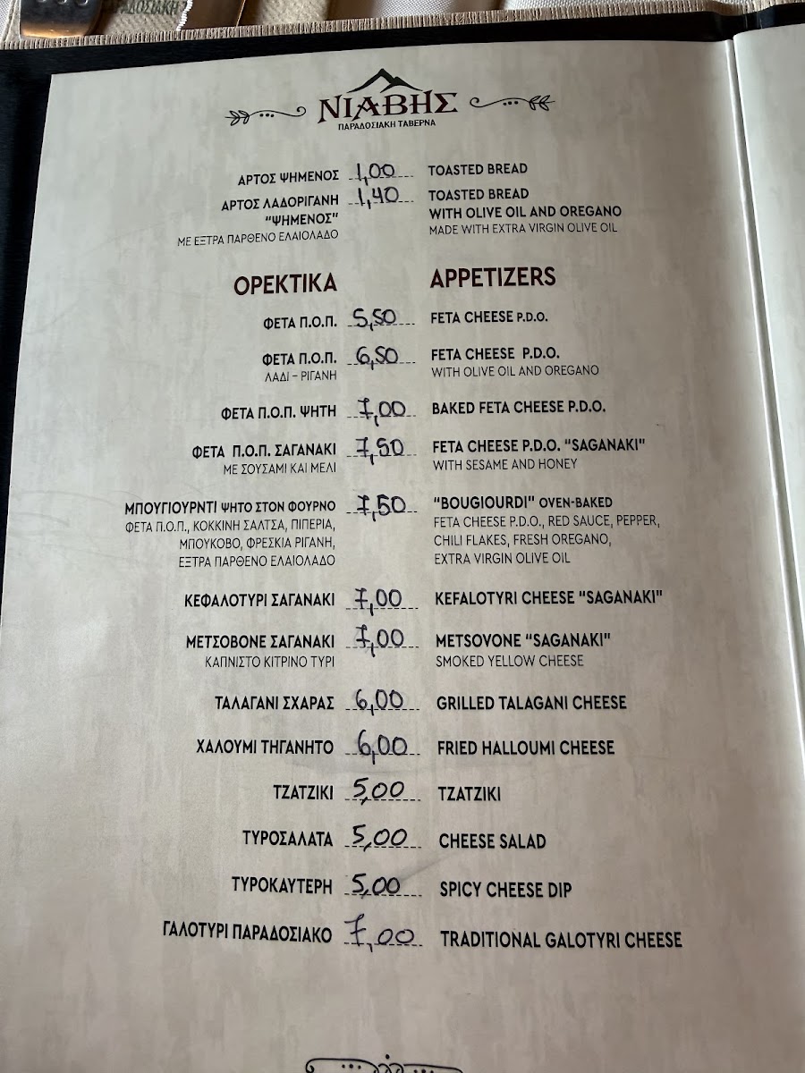 Menu Traditional Tavern «Niavis»-10