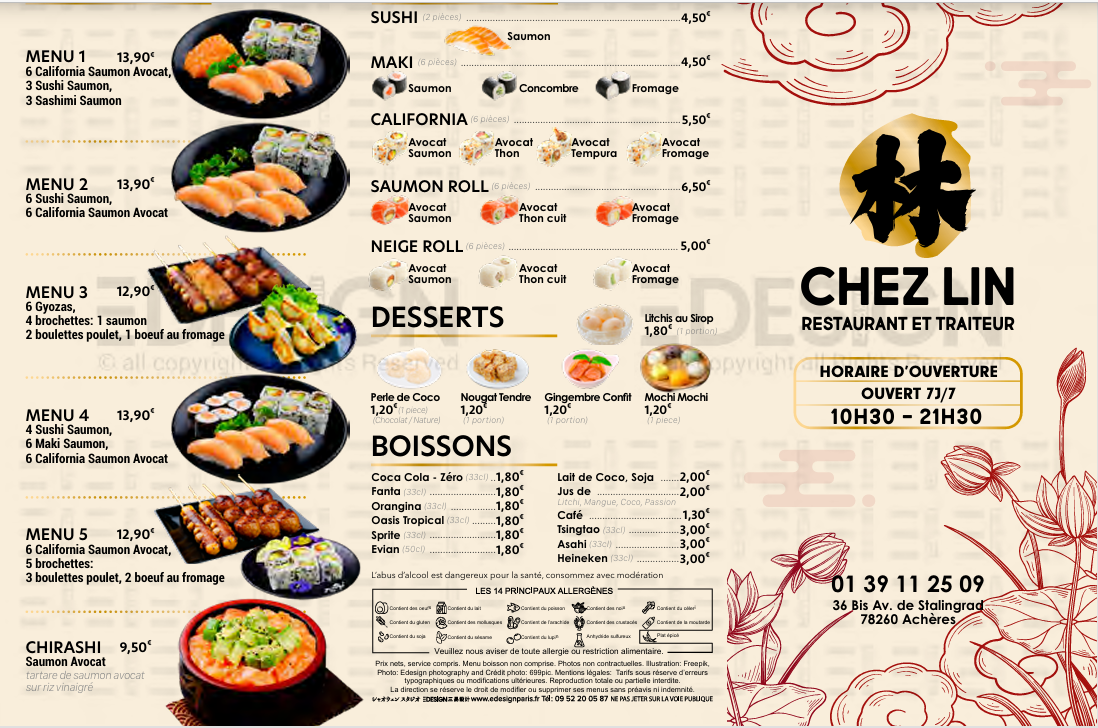 Menu Traiteur D'achères (Chez Lin 78)-2