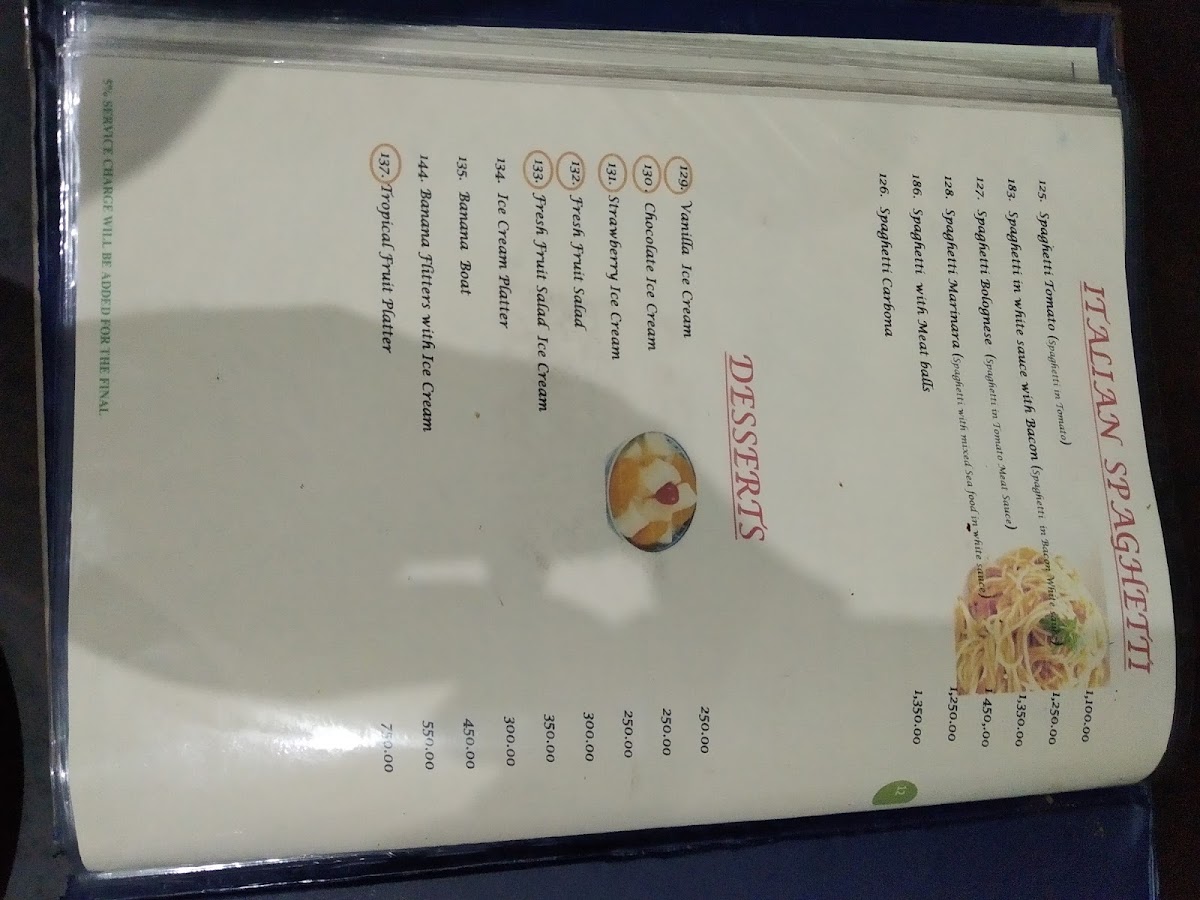 Menu Tramonto Lagoon Resort-8
