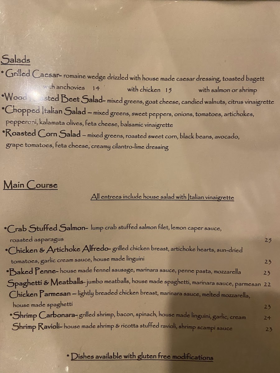 Menu Trattoria 225-1
