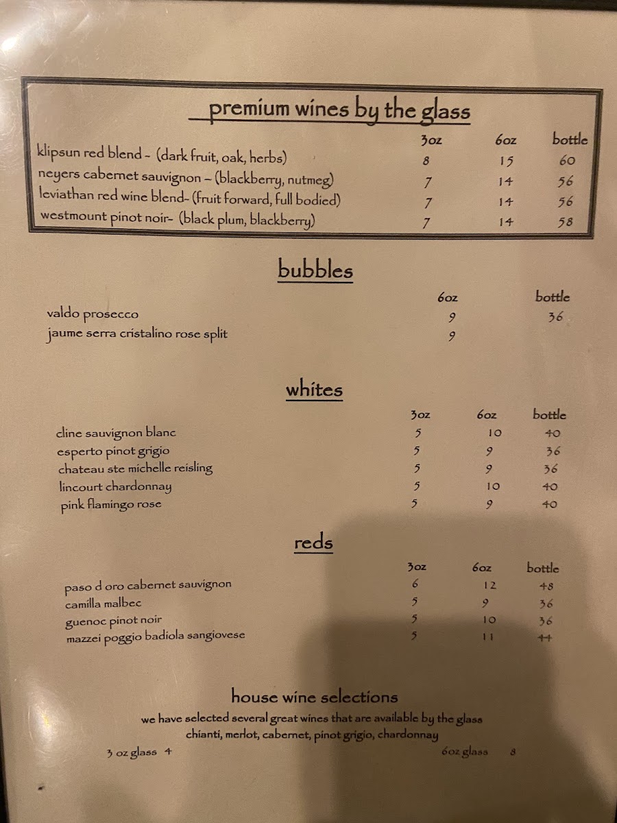 Menu Trattoria 225-2