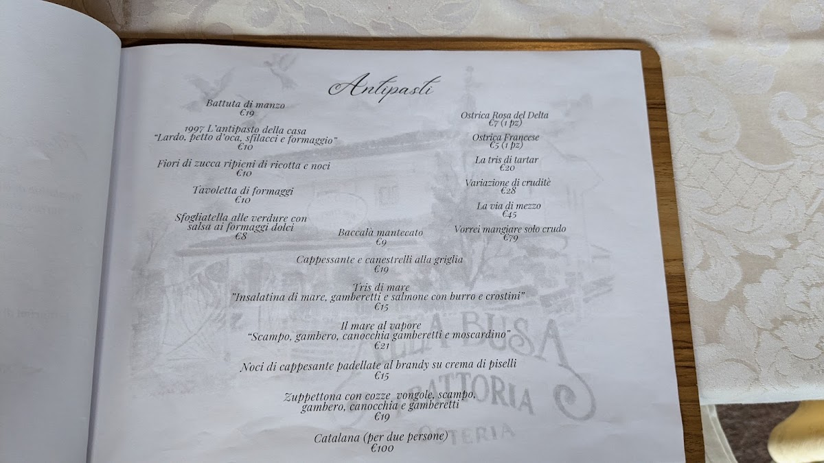 Menu Trattoria Alla Busa Di San Martino Di Venezze-9