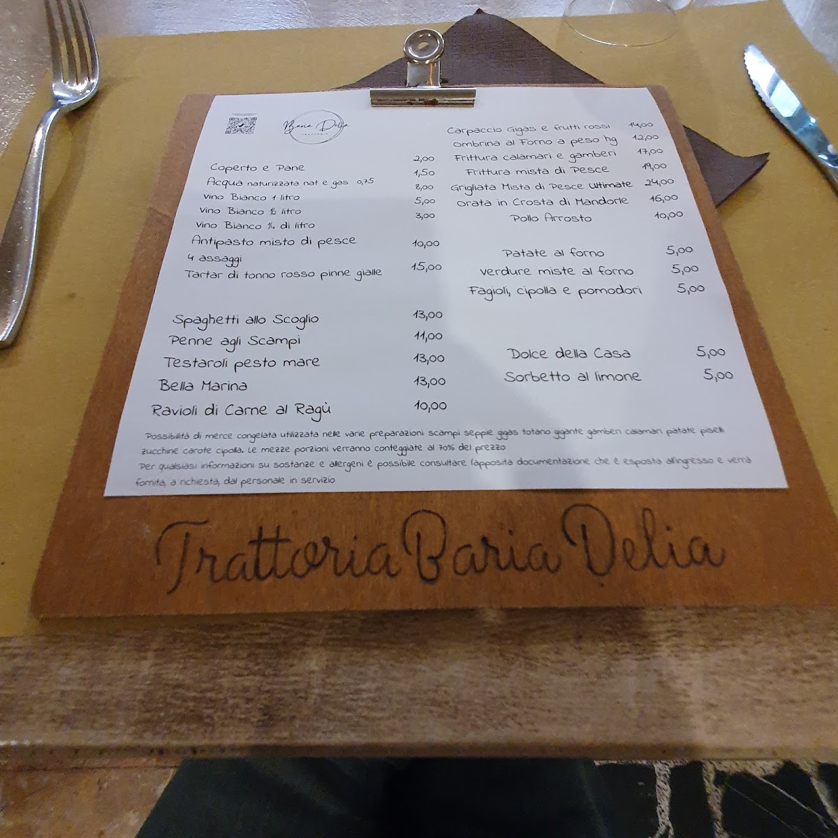 Menu Trattoria Baria Delia-3