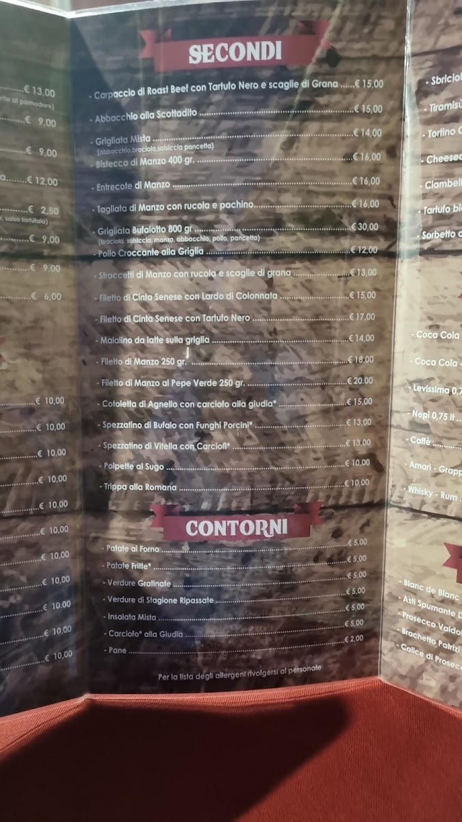 Menu Trattoria Bisteccheria Bufalotto-9