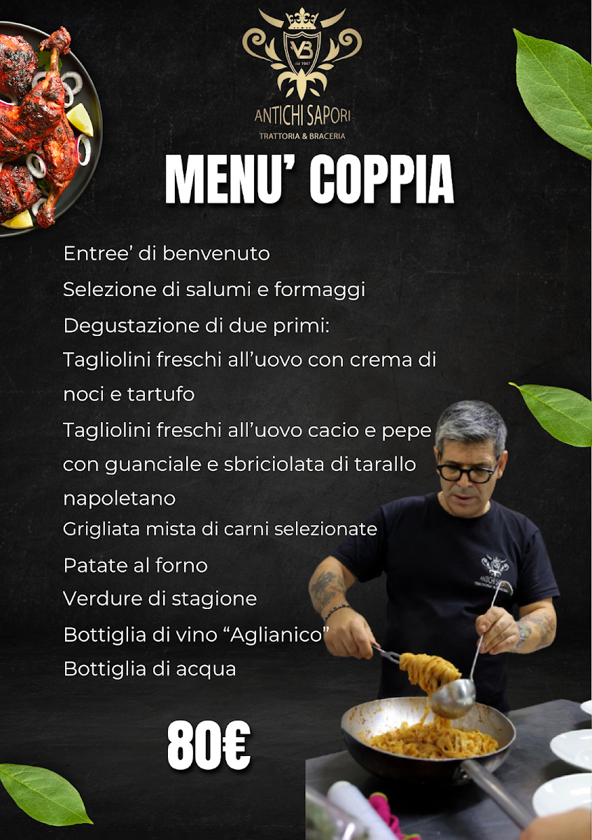 Menu Trattoria Braceria Antichi Sapori 1947-1