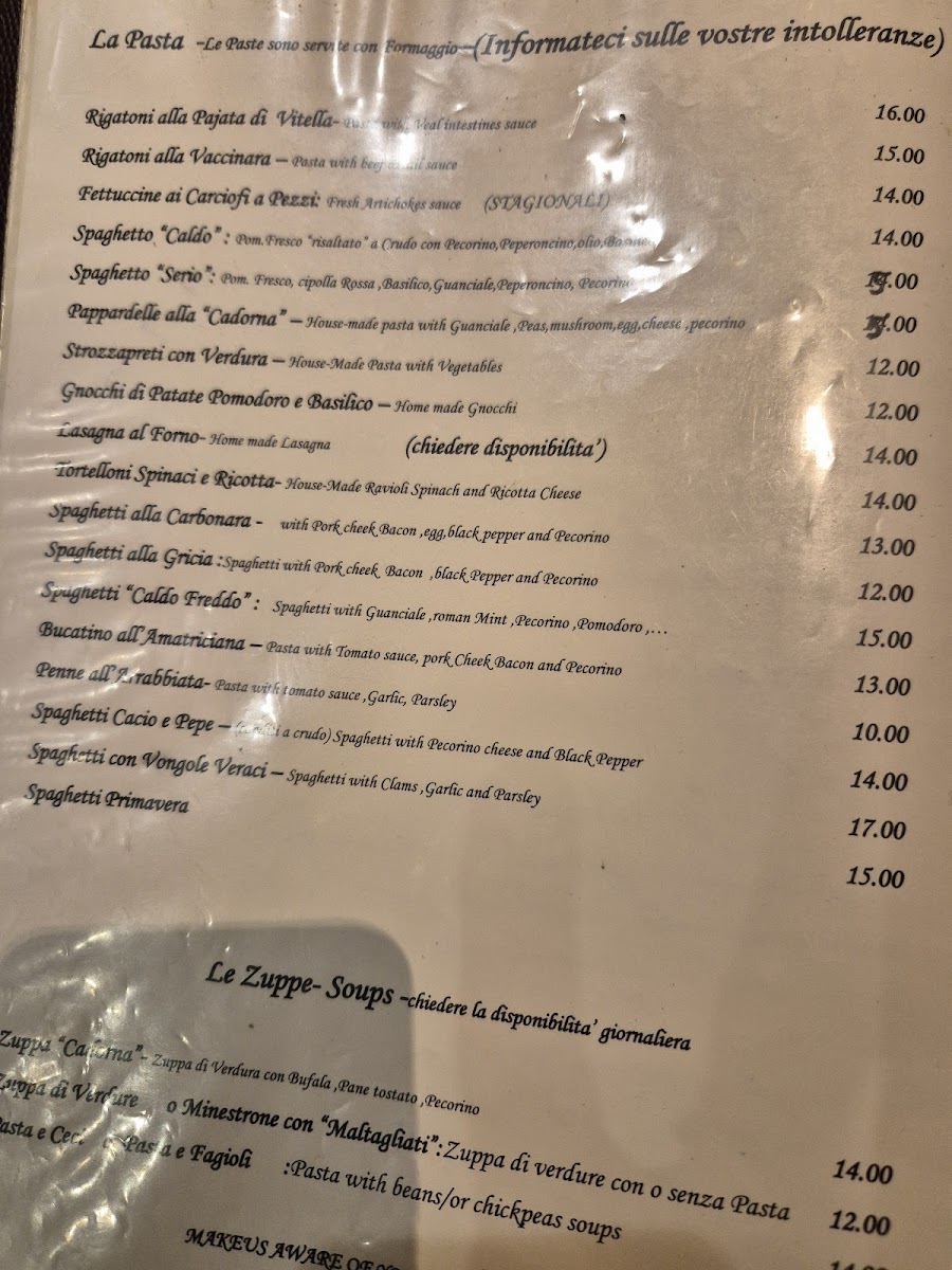 Menu Trattoria Cadorna-10