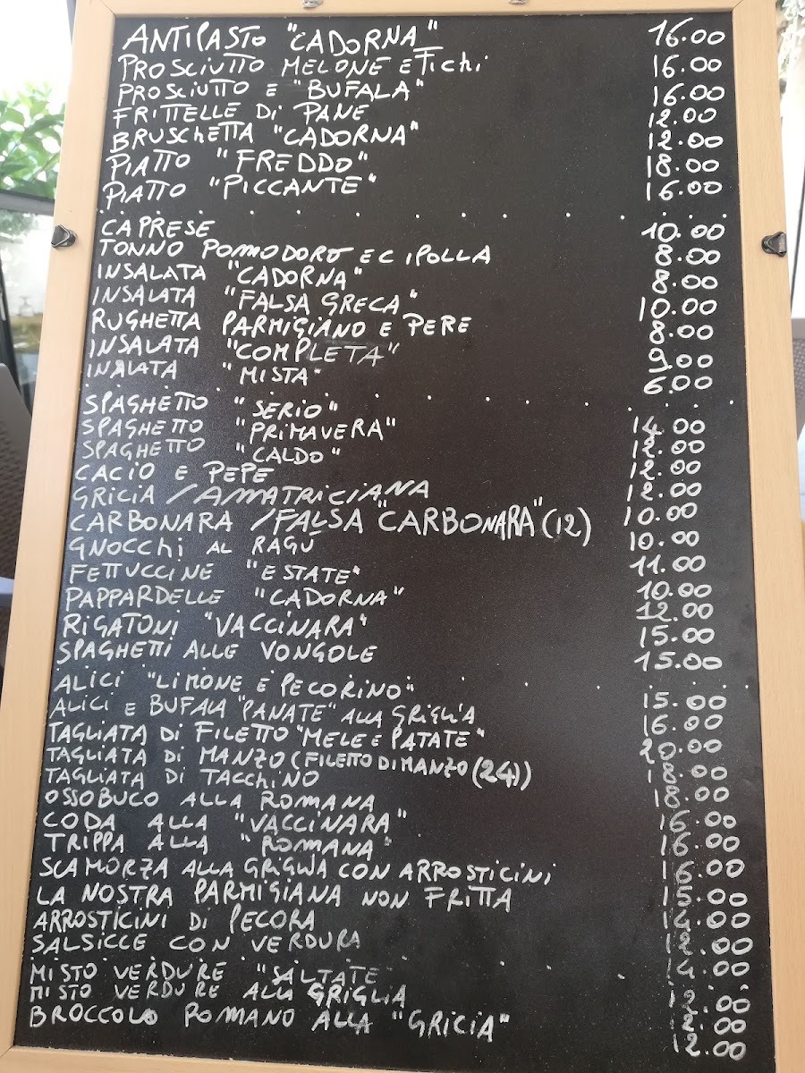 Menu Trattoria Cadorna-3