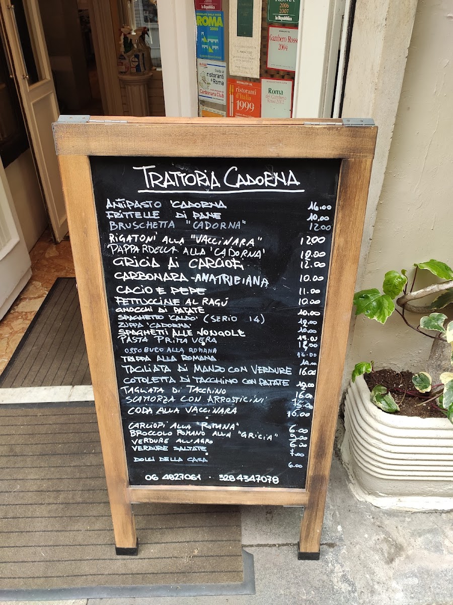 Menu Trattoria Cadorna-5