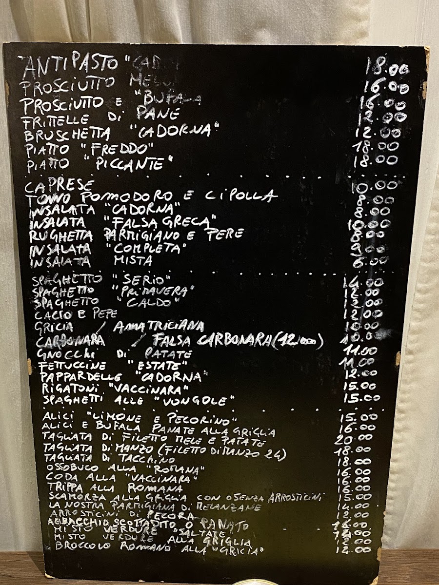 Menu Trattoria Cadorna-7