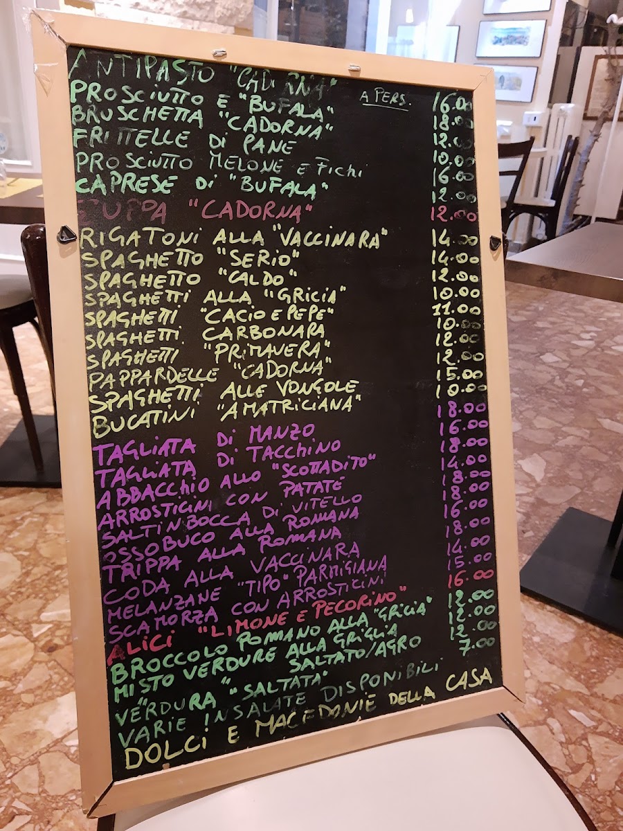 Menu Trattoria Cadorna-8