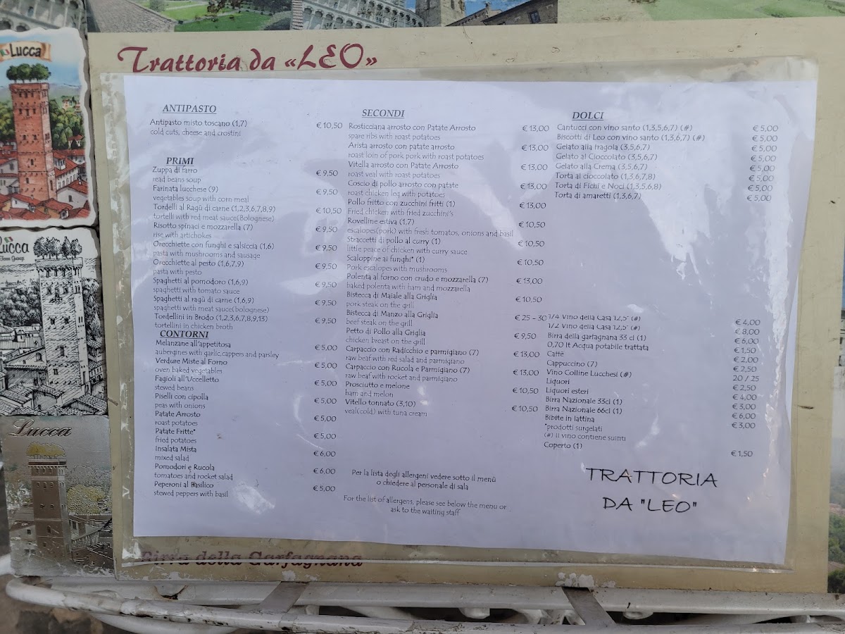 Menu Trattoria Da Leo-10