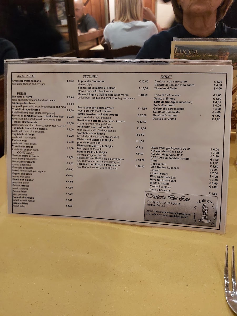 Menu Trattoria Da Leo-7