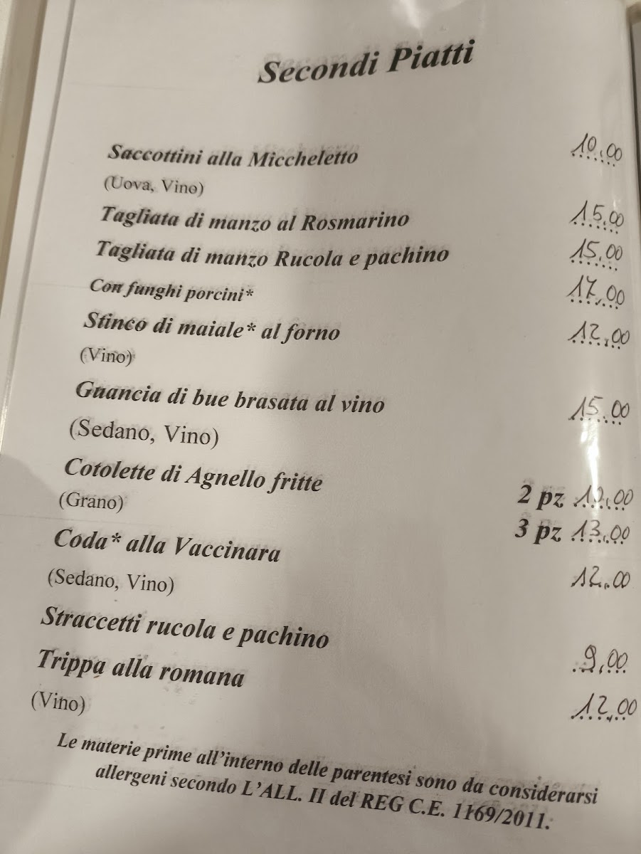 Menu Trattoria 'da Miccheletto'-2