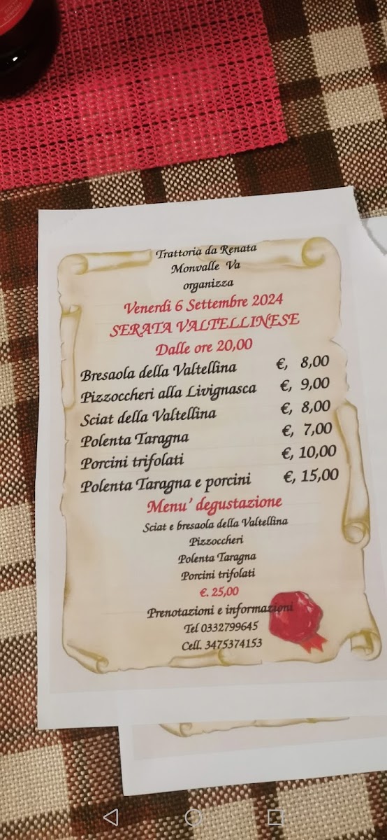 Menu Trattoria Da Renata-5