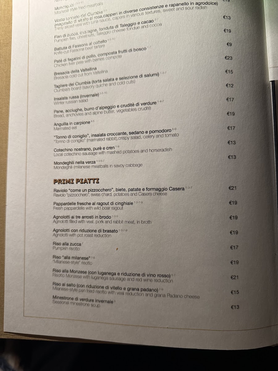 Menu Trattoria Del Ciumbia-10
