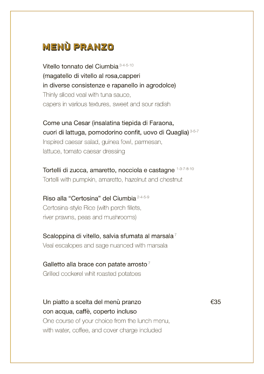 Menu Trattoria Del Ciumbia-2
