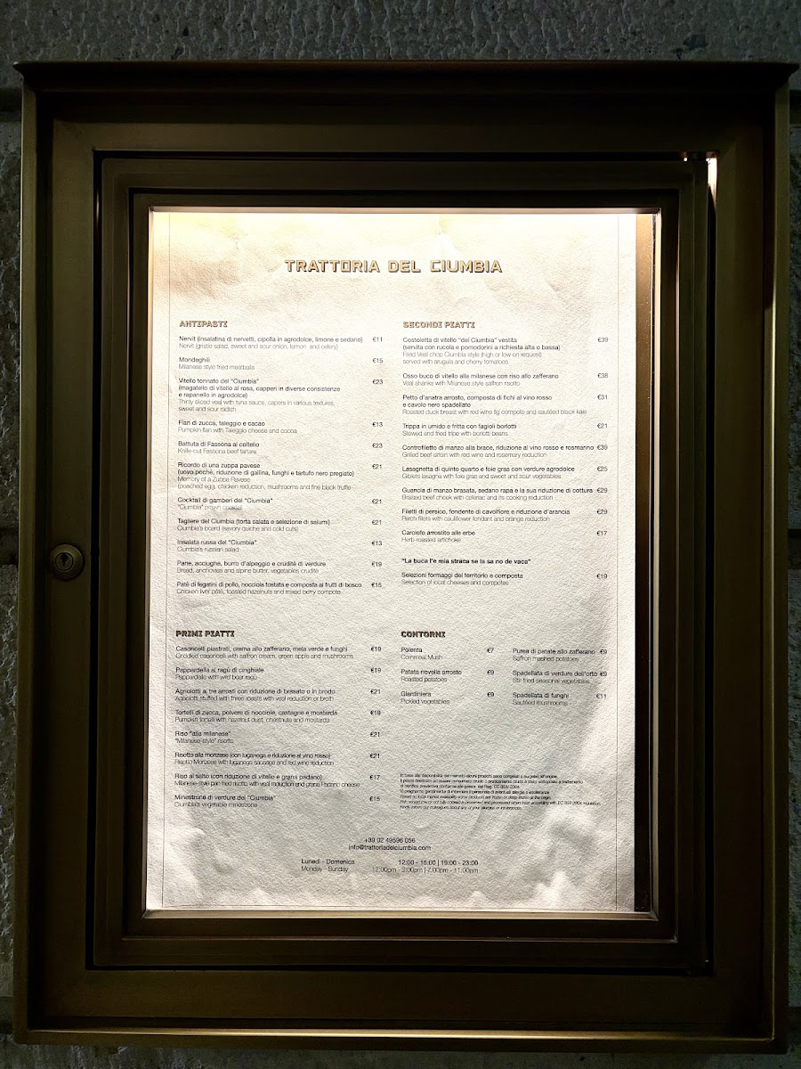 Menu Trattoria Del Ciumbia-4