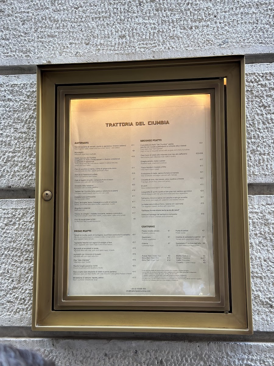 Menu Trattoria Del Ciumbia-7